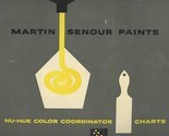 Martin Senour Paints Nu Hue Color Coordinator Charts Wire Bound Book 1949 - $97.02