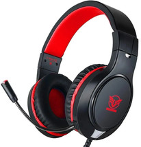 Masacegon Pro Gaming Headset Over Ear Wired Headphones Black Red for Xbox PS4 PC - £15.85 GBP