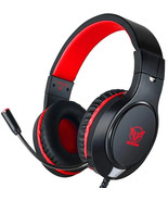 Masacegon Pro Gaming Headset Over Ear Wired Headphones Black Red for Xbo... - £15.54 GBP