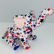 Ty Beanie Baby Righty Republican Allover Stars Adorable Elephant Patriot... - £12.15 GBP