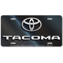 Toyota Tacoma Inspired Art on Carbon FLAT Aluminum Novelty License Tag Plate - £14.15 GBP