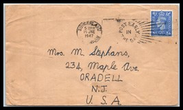 1947 Great Britain Cover - Sunderland To Oradell, New Jersey Usa S4 - £2.33 GBP