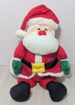 Hallmark Santa Claus Nylon stuffed plush doll Christmas decor shelf sitter - $9.89