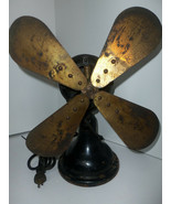 Antique 16&quot; Robbins &amp; Myers Original Brass 4-Blade 110 Volt Fan No 1159 ... - $425.65