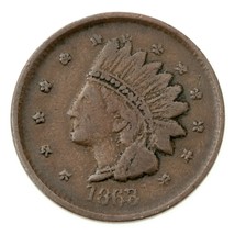 Token Patriótico De Guerra Civil De Cobre 1863 No Un Centavo F-62/367 En VF - €35,07 EUR