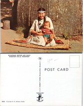 Wisconsin Dells Winnebago Native American Mother &amp; Child VTG Postcard - £7.38 GBP