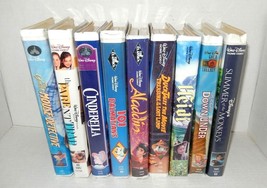 9 Disney VHS VCR Tapes - Black Diamond Gold Collection Masterpiece Home Video - £17.73 GBP