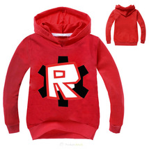 Roblox Theme Kids Series Red Sweater Hoody Sweatshirt New R Logo - £24.04 GBP