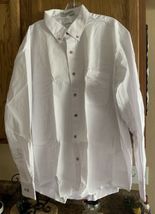 Doc &amp; Amelia By Ci Ntas White Long-Sleeve Button-Down Work Shirt Sz Xl ~Nip~ - £20.71 GBP