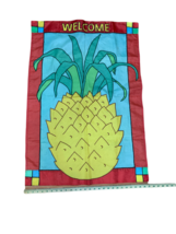 Pineapple Welcome Garden Spring House Flag Banner 27” x 38&quot; Colorful - £8.31 GBP