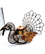 Metal Wire Turkey Candle Holder, copper color Wings Fall/Thanksgiving Decor - €18,23 EUR