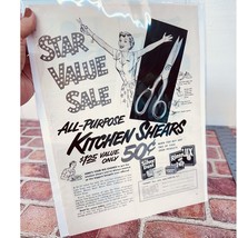 1951 Kitchen Shears Scissors 50¢ Offer - Lever Co - Original Vtg PRINT AD - $19.79