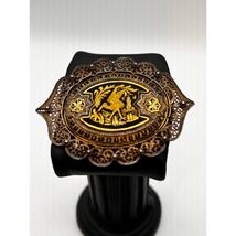 Antique Gold and Silver Damascene Filigree Brooch  - $118.80