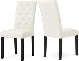 Subrtex Upholstered Dining Room Chairs Set Of 2, Parsons Dining Chair, Lvory - £154.20 GBP