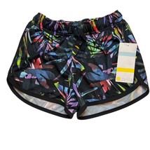 Zella Girls Black Tropical Athletic Shorts Size 5 New - $15.45