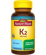 Nature Made Vitamin K2 100 mcg, Healthy Bone Supplements, 30 Softgels - $29.99