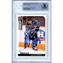 Dan Boyle San Jose Sharks Auto 2008-09 Collectors Choice BAS Auth Autograph Slab - £60.72 GBP