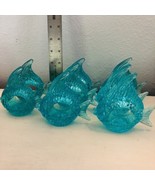 Sea Blue Green Heavy Acrylic Fish Set of 8 Napkins Rings 3.5&quot; x 3.5&quot; 2 F... - £16.71 GBP