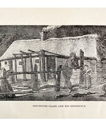Governor Glass And His Residence Woodcut Art Print 1920s Lost Ships DWS8 - $19.99