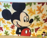 Disney Mickey Mouse Fall Leaves Autumn Colorful  Accent Rug Mat 20x32 New - $18.99