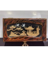 Chinese Huanghuali Wood Shadow Box Pagoda Flower Bird Storage Jewelry Box - €32,39 EUR