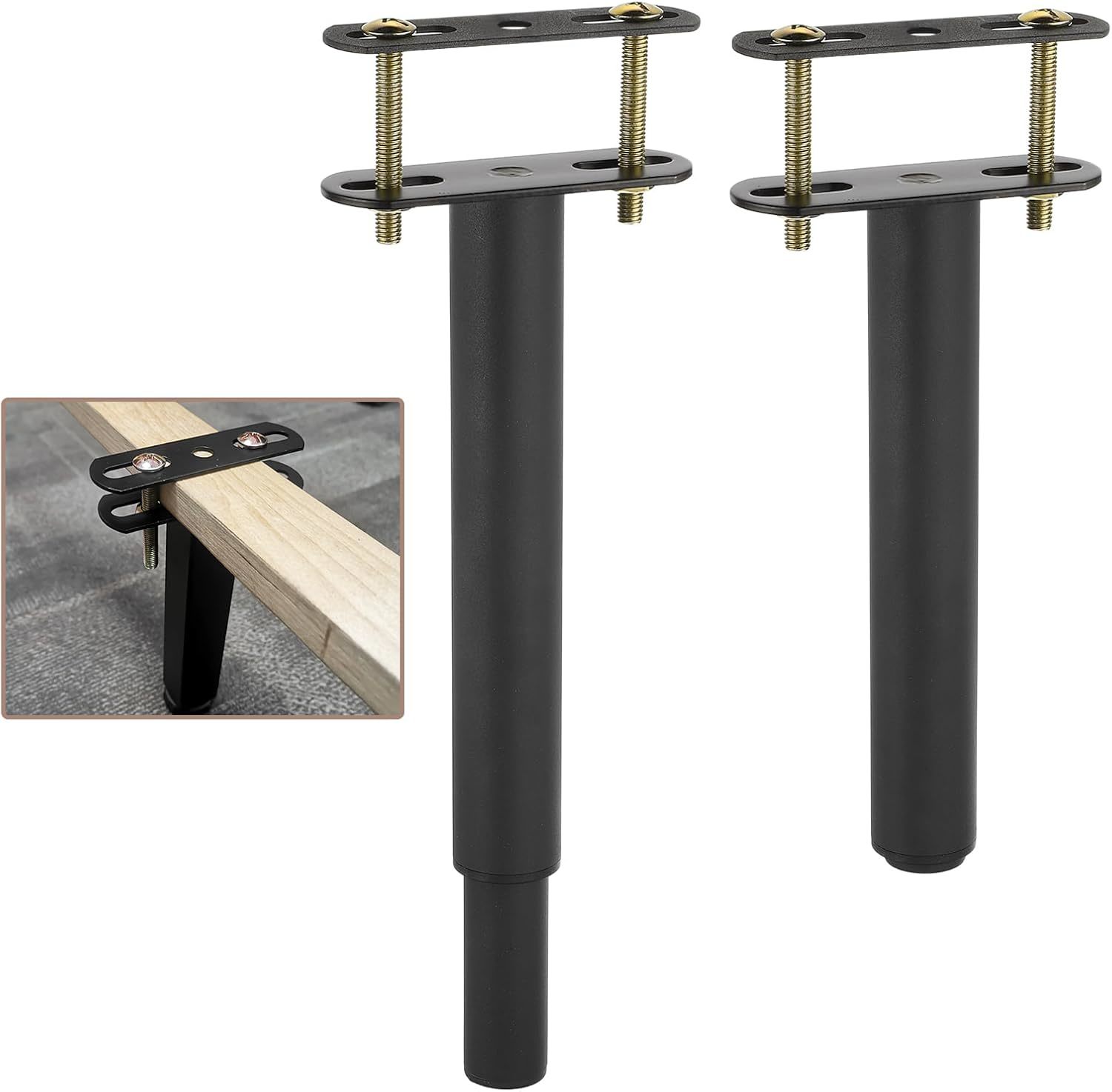 Uxcell 2 Set 17.72 Inch Total Height Adjustable Metal Bed Frame Center, ... - $35.95