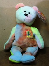 Ty Beanie Baby Peace NO # Tush, Mint Tag w/Tag Protector, Blue &amp; Brown #PB243 - £15.41 GBP