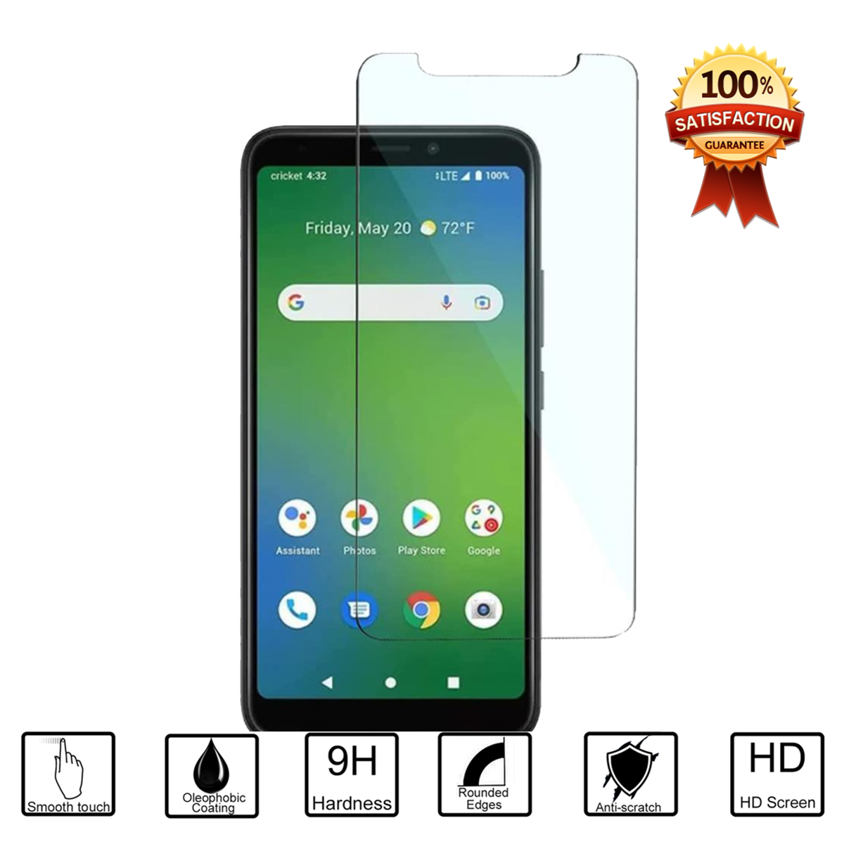For Cricket Vision Plus Tempered Glass Screen Protector Saver Film - $4.95