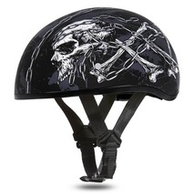 Closeout 50% OFF-Daytona Skull Cap Skull Chain Vespa Dot Motorcycle Helmet D6-SC - £72.27 GBP