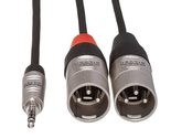 Hosa HMX-003Y 3.5 mm TRS to Dual XLR Pro Stereo Breakout Cable, 3 Feet - $21.95