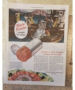 Vtg Print Ad Cans Canned Food Salmon Fishermen Commercial Fishing NY 13.... - £13.79 GBP