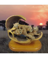 Sculpture Cats In The Cradle # 63140 Cheetah? Mill Creek Studios 2000 Si... - $74.79
