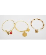 Lot of 3 Alex &amp; Ani Gold Tone Bracelets Path of Life Rudy Champagne Bead... - £43.59 GBP