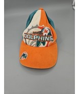 Vintage Miami Dolphins Baseball Cap Hat Reebok Official NFL Equipment Ad... - £11.73 GBP