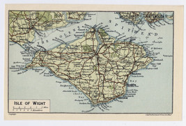 1924 Original Vintage Map Of Isle Of Wight / England - £14.99 GBP