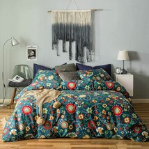 3PC SUSYBAO Sunflower Pattern Duvet Cover Set 100% Cotton Queen Size - £111.90 GBP