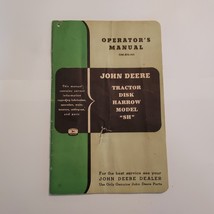 Vintage 1953 John Deere Tractor Disk Harrow Model &quot;SH&quot; Operator&#39;s Manual - £13.35 GBP