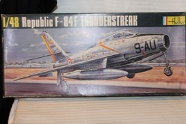 1/48 Scale Heller, F-84F Thunderstreak Jet Model Kit #554 BN Open Box - $70.00