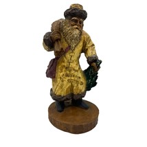 Vintage Carved Resin Santa Claus Christmas Figurine 10&quot; Old World Santa - €17,23 EUR