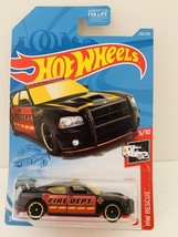 Hot Wheels Rescue *5/10* Dodge Charger Drift Fire Dept. Car Figure (216/250) - £8.43 GBP