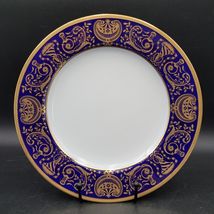 Spode Copeland Cobalt Blue Gold Encrusted Dinner Plate 10 1/4" Rare Pattern - $44.67