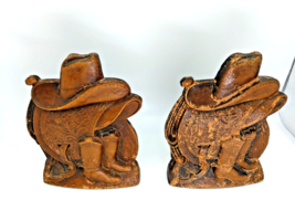 Resin Western/Cowboy Bookends - Cowboy Hat, Saddle, Boots. Whimsical, farmhouse - £17.17 GBP