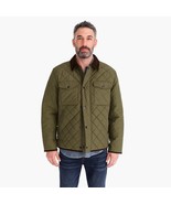 J. Crew Sussex Quilted Jacket With Corduroy Collar Loden Green Size Medium - £102.35 GBP