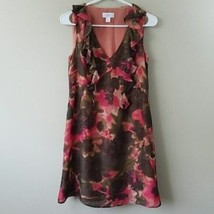 Ann Taylor LOFT | Abstract Watercolor Floral Dress, womens size 2 - £11.60 GBP