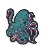 BLUE OCTOPUS IRON ON PATCH 3.5&quot; Colorful Marine Sea Life Animal Embroide... - $111.80 MXN
