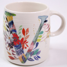 Anthropologie Starla Hoffman Floral Initial Ceramic Coffee Mug Tea Cup L... - £8.48 GBP