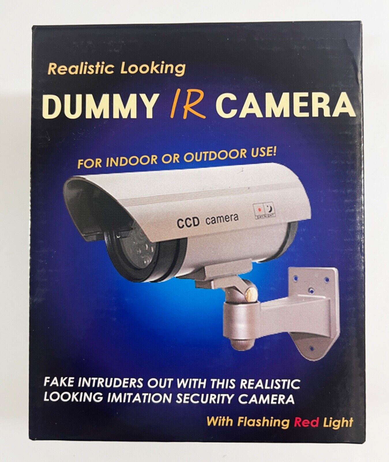Black Dummy Security Camera Fake LED Light Home Surveillance - $10.88