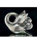 Georg Jensen Sterling Silver Tulip Brooch 100A Gorgeous Toning! - £280.45 GBP