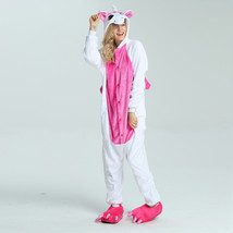 Adult Kigurumi Animal Onesies Jumpsuit Costume Pajamas Sleepwear Unicorn Rose - £19.29 GBP