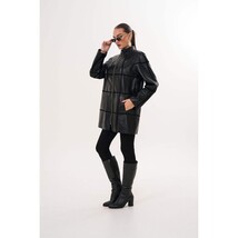 Vinci The Prado Reversible Black Leather Women Leather Jacket image 15